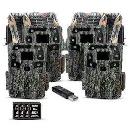 Browning Trail Cameras - Strike Force Pro X Trail Camera Bundle (4-Pack, Camo)