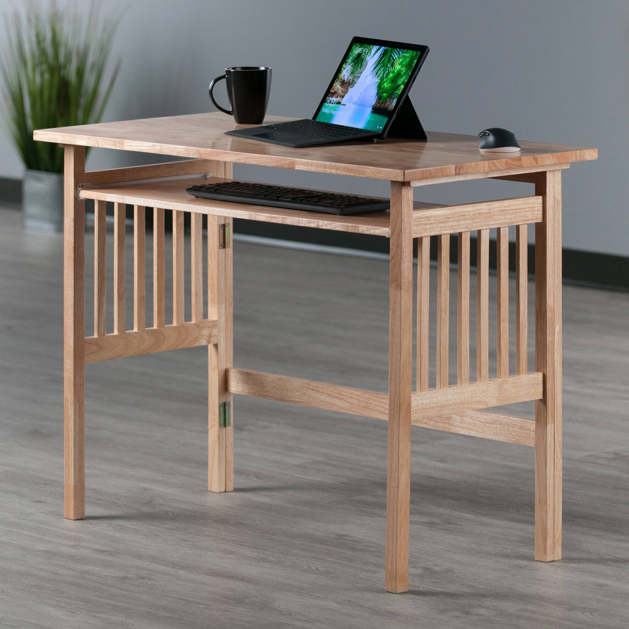 Alt View 1. Winsome Wood - Mission Foldable Computer Desk - Natural.
