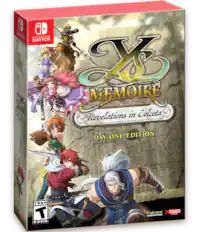 SWITCH. SWITCH. NINTENDO SB MEMOIRE: Revelations in Celceta DAY ONE EDITION 1SSN TEEN T ESRB Falcom Xseed