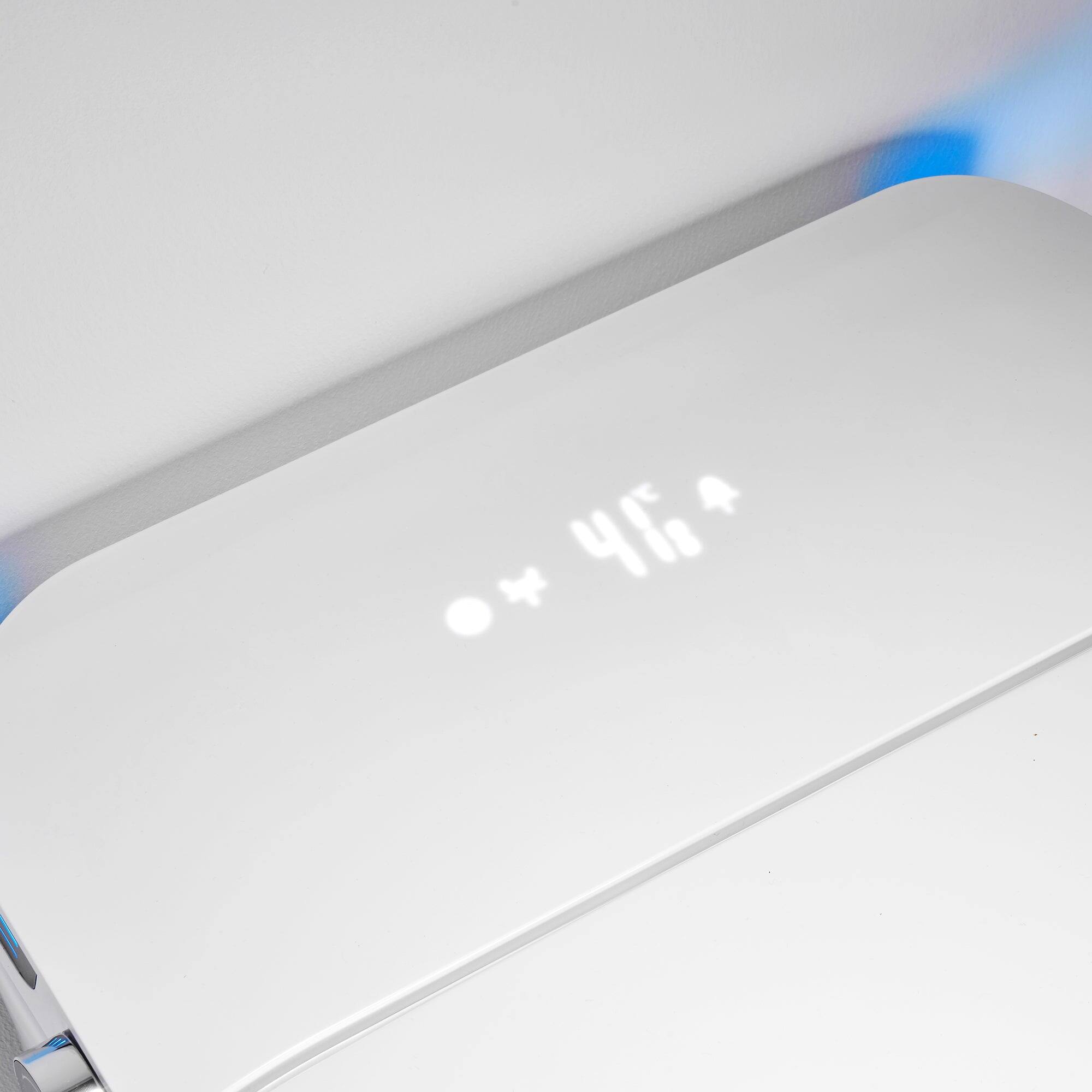 Alt View 5. Boyel Living - Smart Toilet Full Function Ceramic Body Heated Seat Multi Wash Auto Flush with Ambient Light - White.