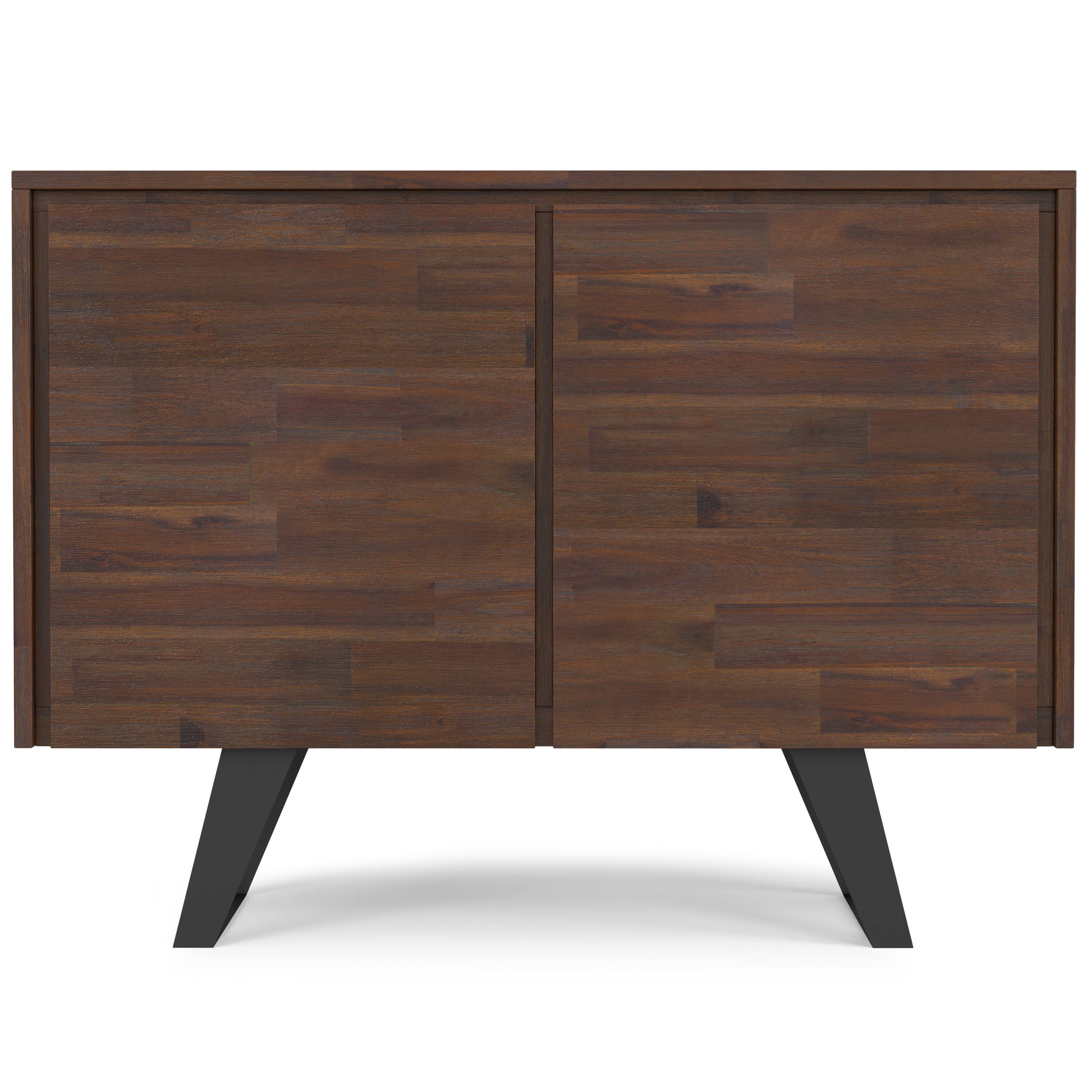 Left. Simpli Home - Lowry SOLID ACACIA WOOD 2 Door Sideboard Buffet in Distressed Charcoal Brown - Distressed Charcoal Brown.