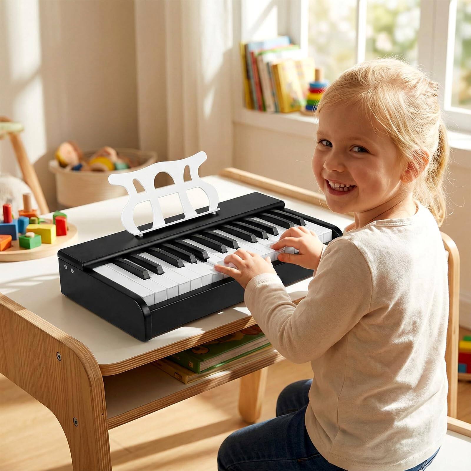 Alt View 1. Ecooso - 30-Key Kids Keyboard Piano with Music Stand, Beginner Digital Piano for Ages 3+.