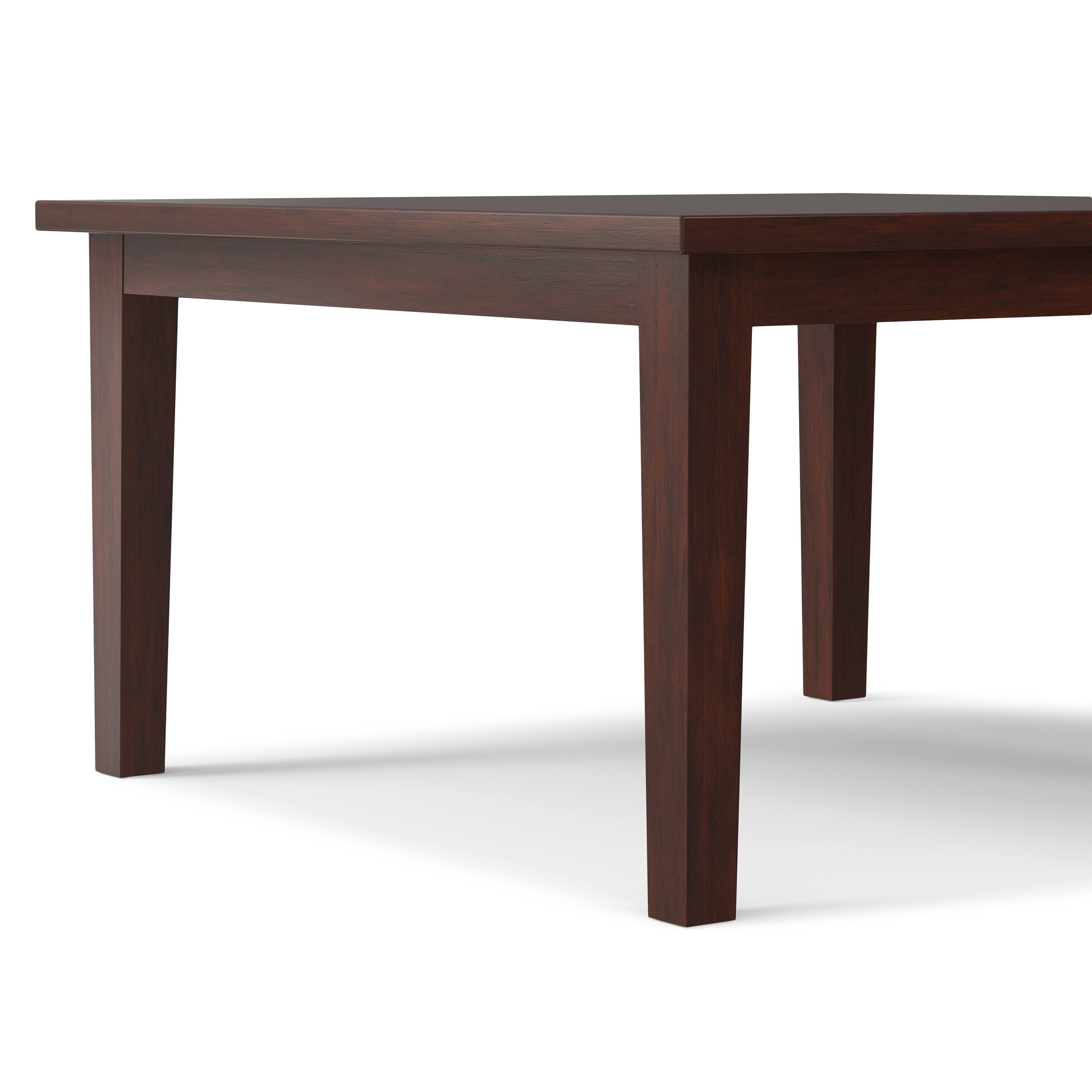 Alt View 5. Simpli Home - Eastwood SOLID HARDWOOD and Rubberwood 54 inch x 54 inch Square Contemporary Dining Table in Java Brown - Java Brown.