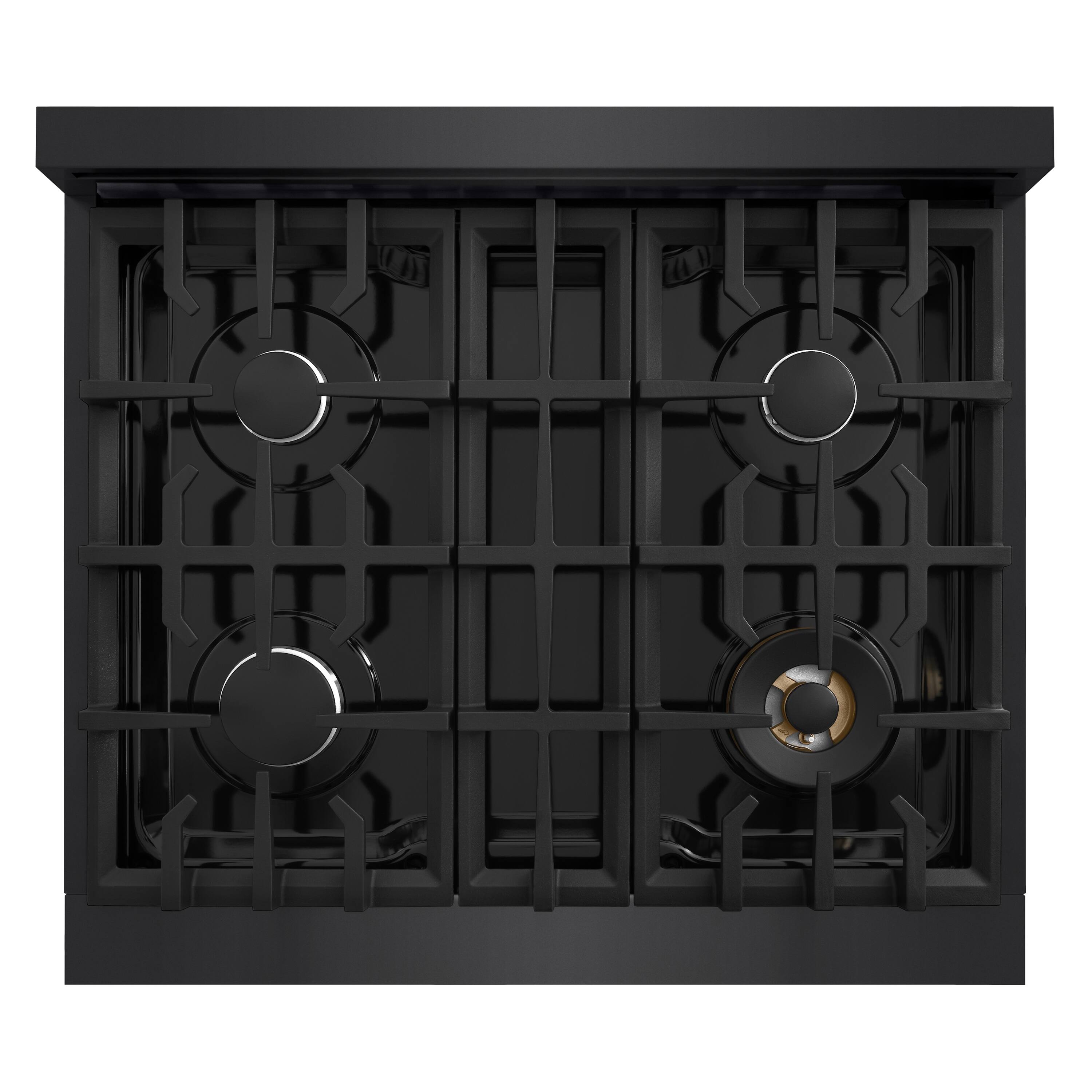 Alt View 5. ZLINE - ZLINE 30 in. Classic Gas Rangetop with 4 Burners and Porcelain Cooktop in Black Stainless Steel (RTB2-30) - Black Stainless Steel.