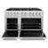 Angle. ZLINE - 48" Classic Double Oven Dual Fuel Stainless Steel Range w/ 8 Burner Gas Cooktop (CDR48) - Stainless Steel.