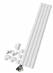 Sanus - On-Wall Cable Concealer Cord Cover Kit for Mounted TVs - Holds Up to 4 Cables - White - Angle_Zoom