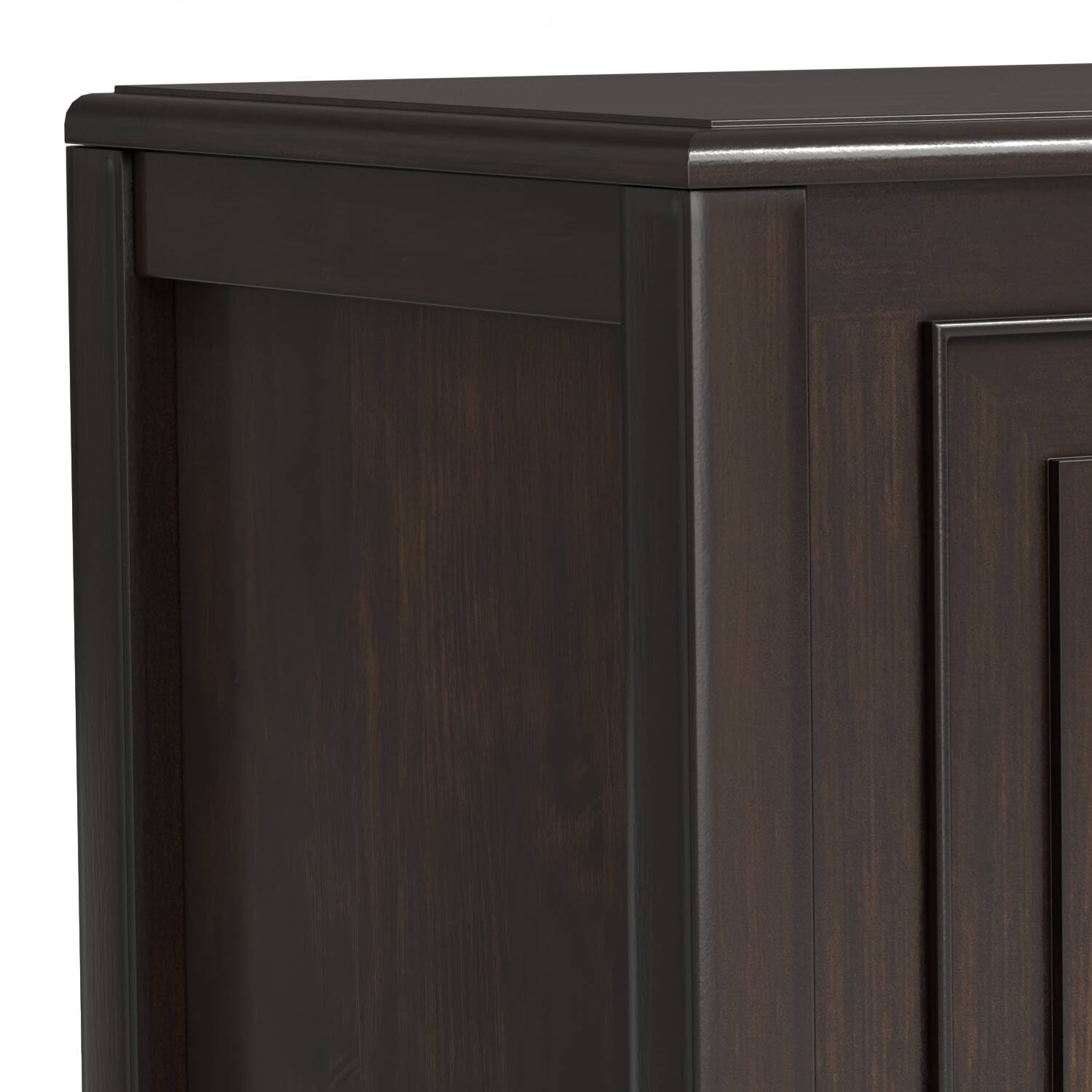 Alt View 2. Simpli Home - Connaught SOLID WOOD 36 inch Wide Traditional Small Storage Bench Trunk in Chestnut Brown - Chestnut Brown.