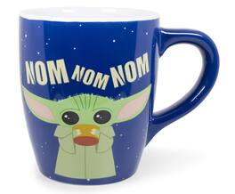 Silver Buffalo - Star Wars: The Mandalorian The Child "Nom Nom Nom" Ceramic Mug | Holds 25 Ounces - Blue