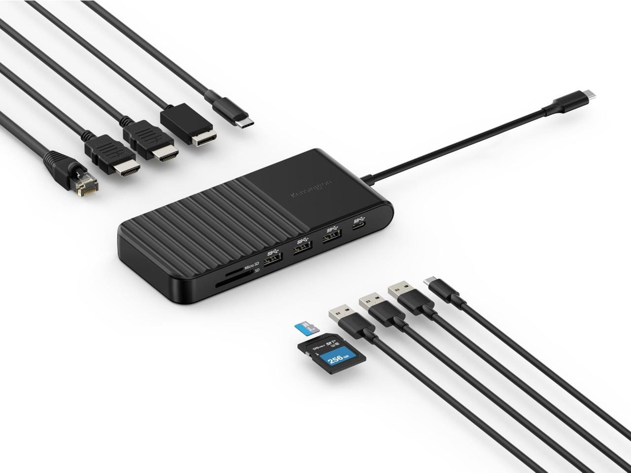 Kensington - UH1510P 11-in-1 USB C Hub, 3 Display, 85W Charge, Ethernet, SD/MicroSD, 3xUSB-A, 2xUSB-C (K34040WW)