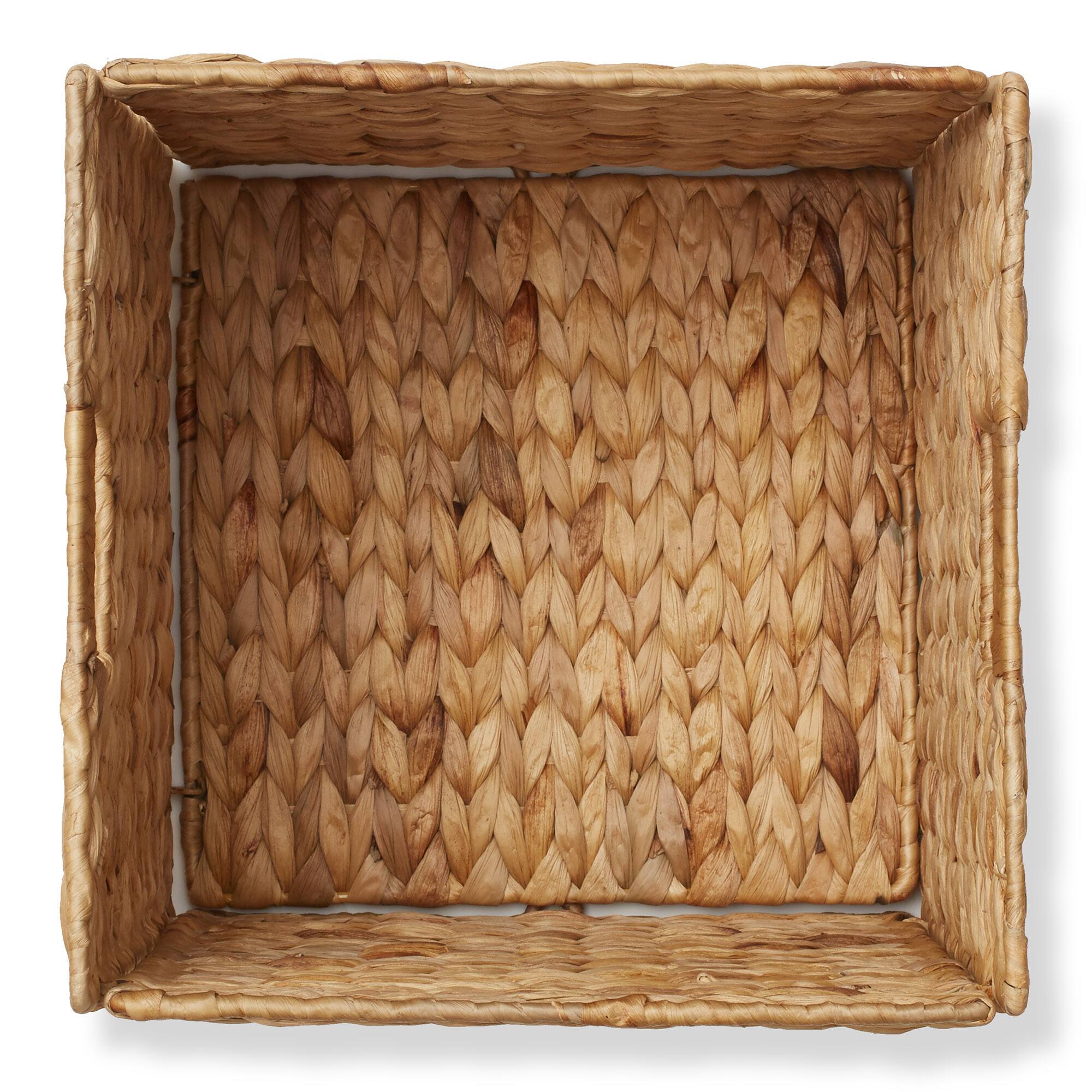 Alt View 5. Casafield - 12 x 12-in Water Hyacinth Storage Baskets - 2 Pack - Natural.