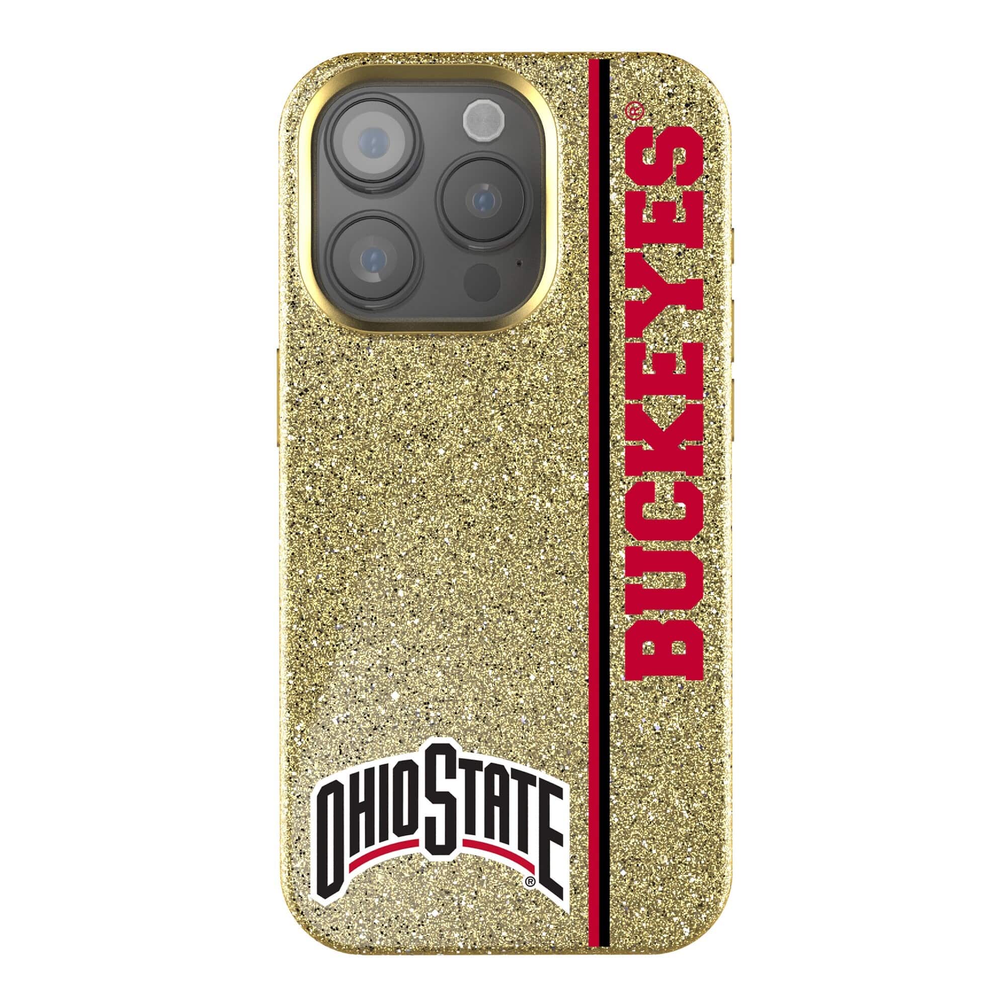 Keyscaper - NCAA - Ohio State Buckeyes iPhone Bling Case - 16 Plus - Gold