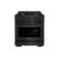 Left. ZLINE - ZLINE 30" Select Dual Fuel Black Stainless Steel Range w/ 4 Burners & Convection Oven (HDRB-30) - Black.