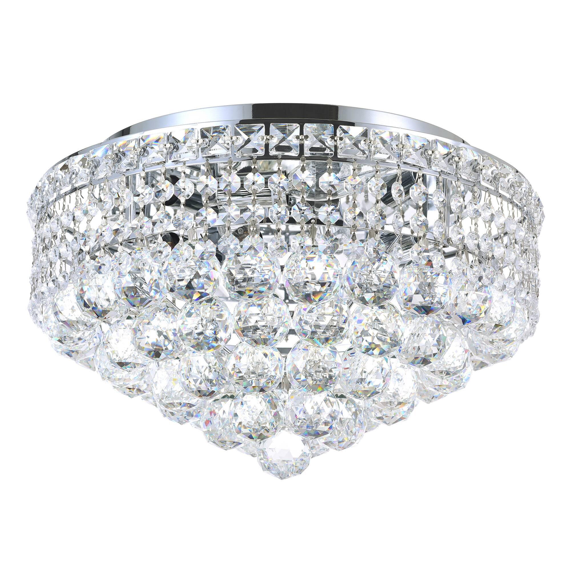 Alt View 1. CWI Lighting - Luminous 5 Light Flush Mount With Chrome Finish - Chrome.