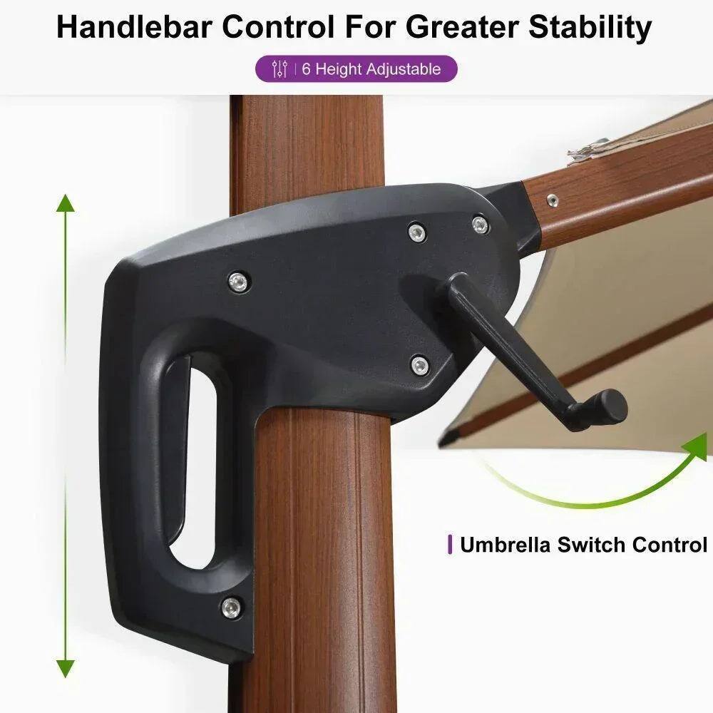 Handlebar Control For Greater Stability  
6 Height Adjustable  
Umbrella Switch Control