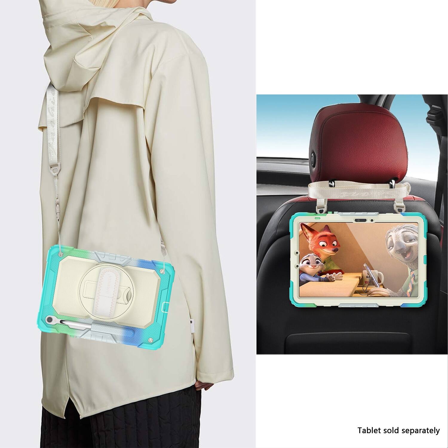 Tablet sold separately.