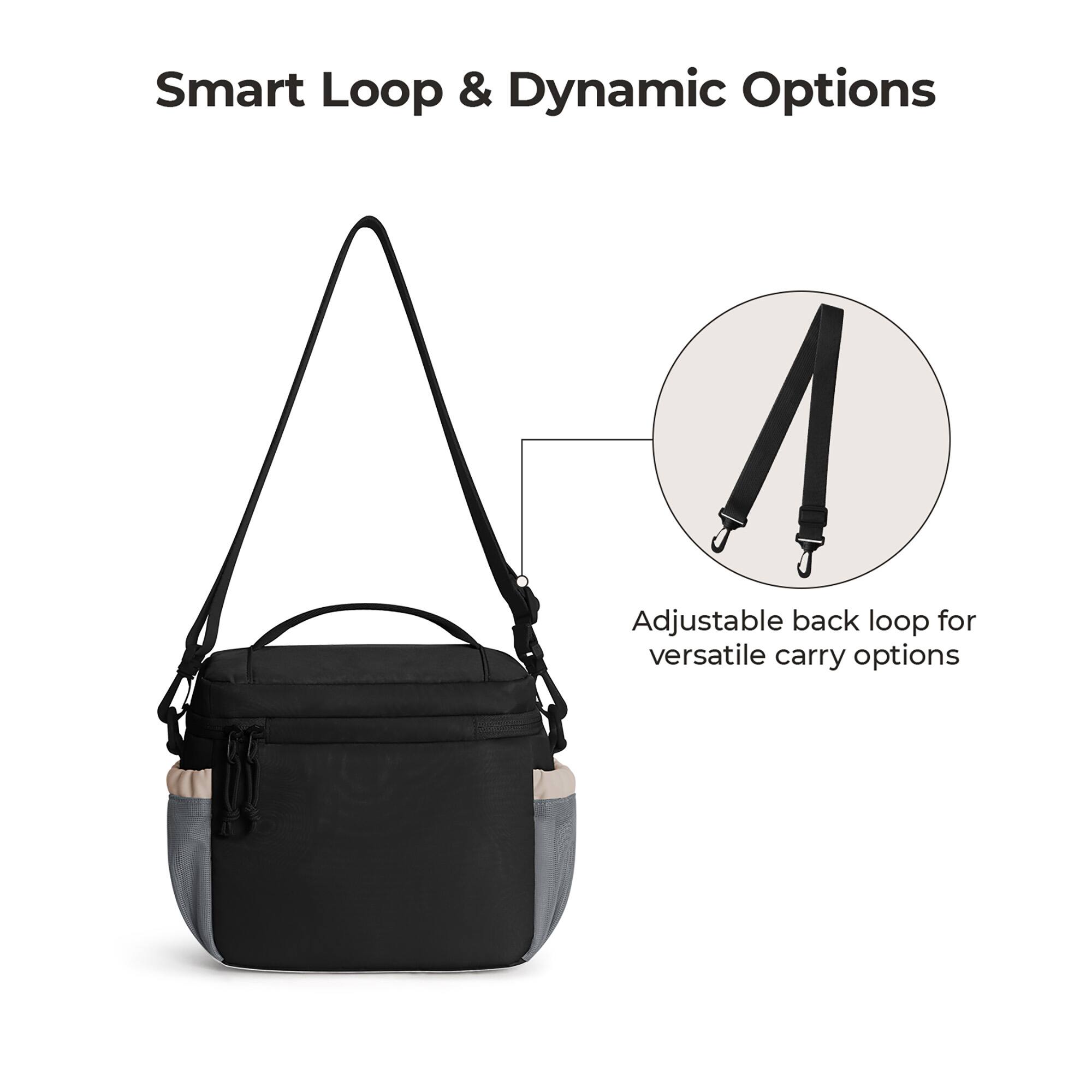 Smart Loop & Dynamic Options  
Adjustable back loop for versatile carry options