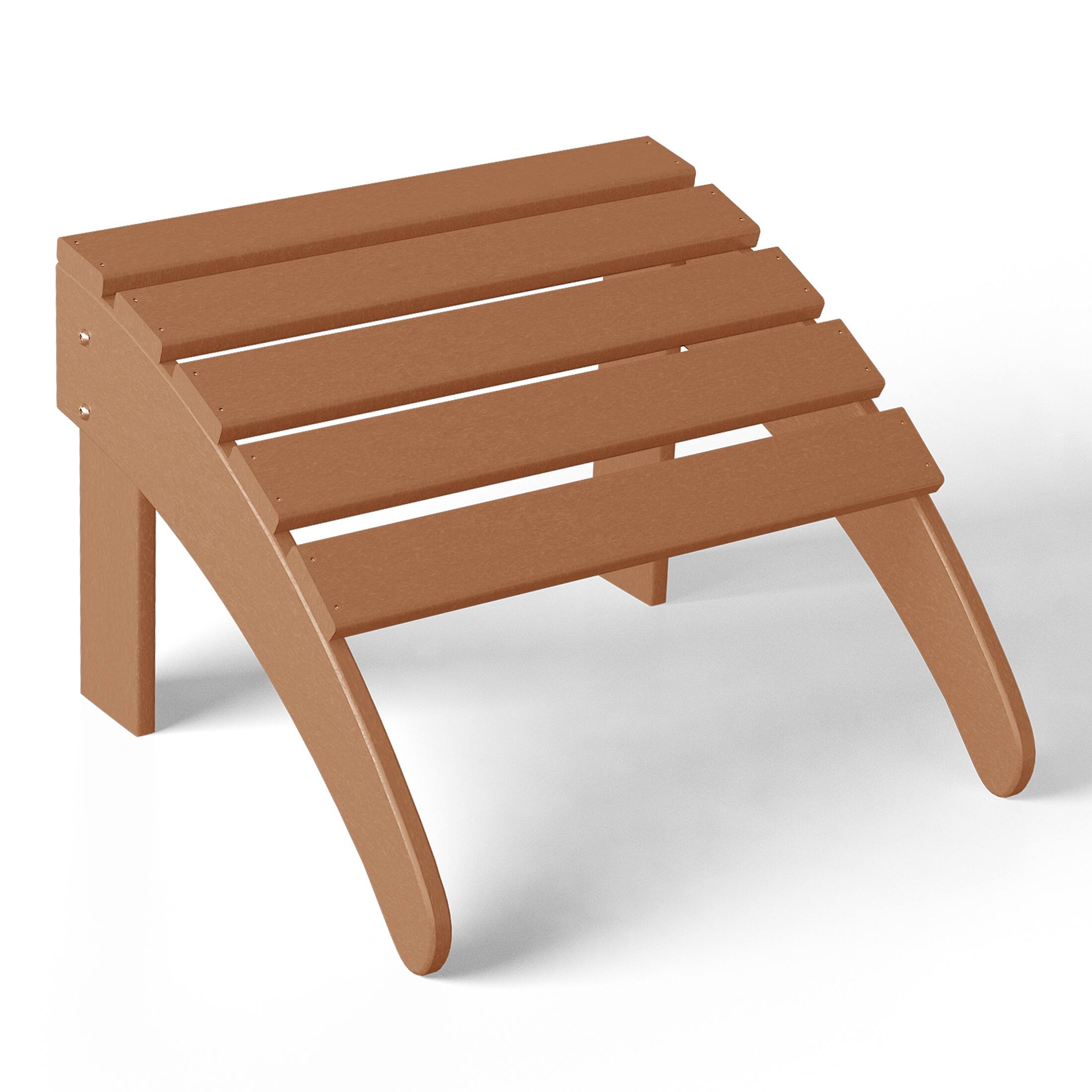 Left. WestinTrends - WestinTrends Malibu Outdoor folding ottoman for Adirondack chair - Teak.