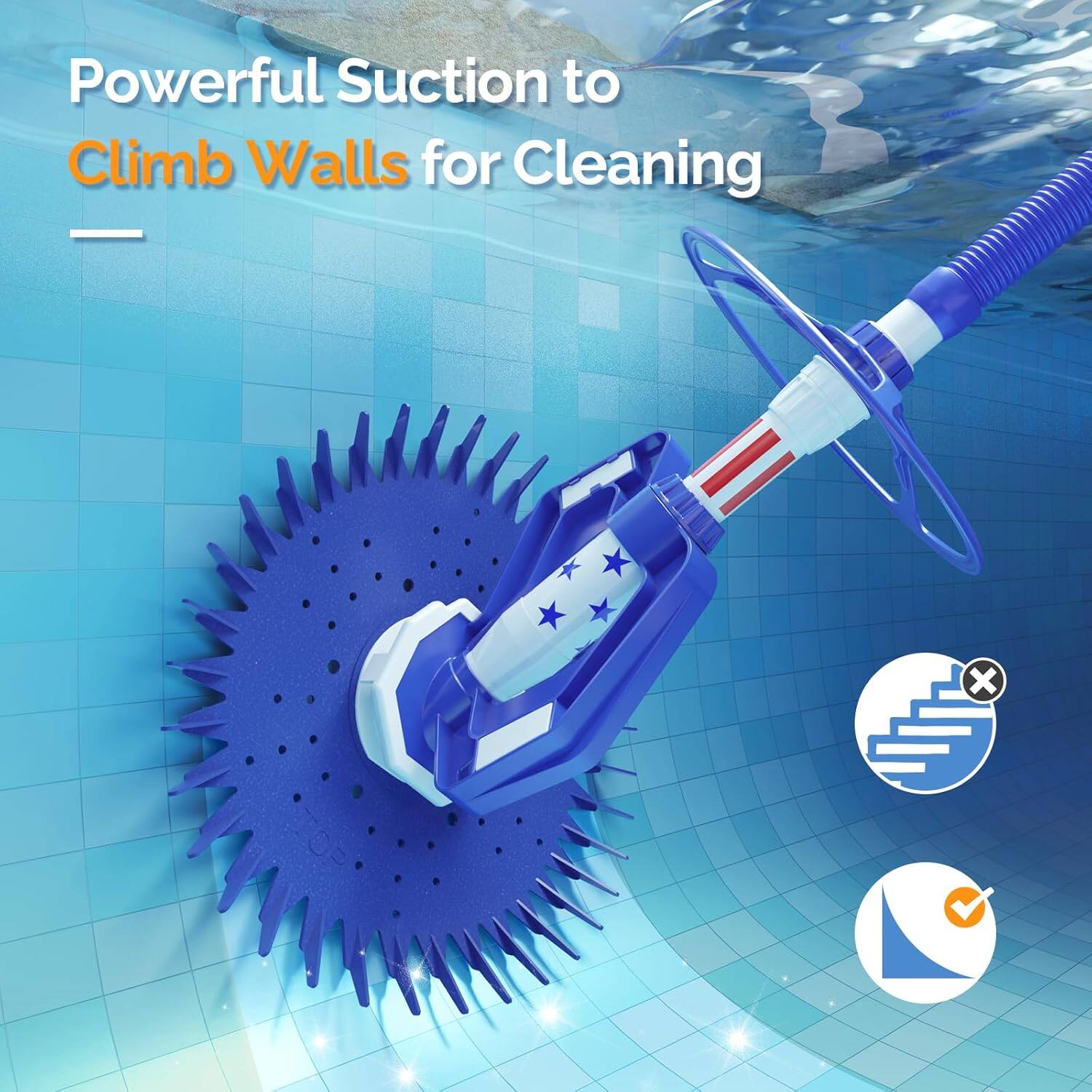 Powerful Suction to Climb Walls for Cleaning