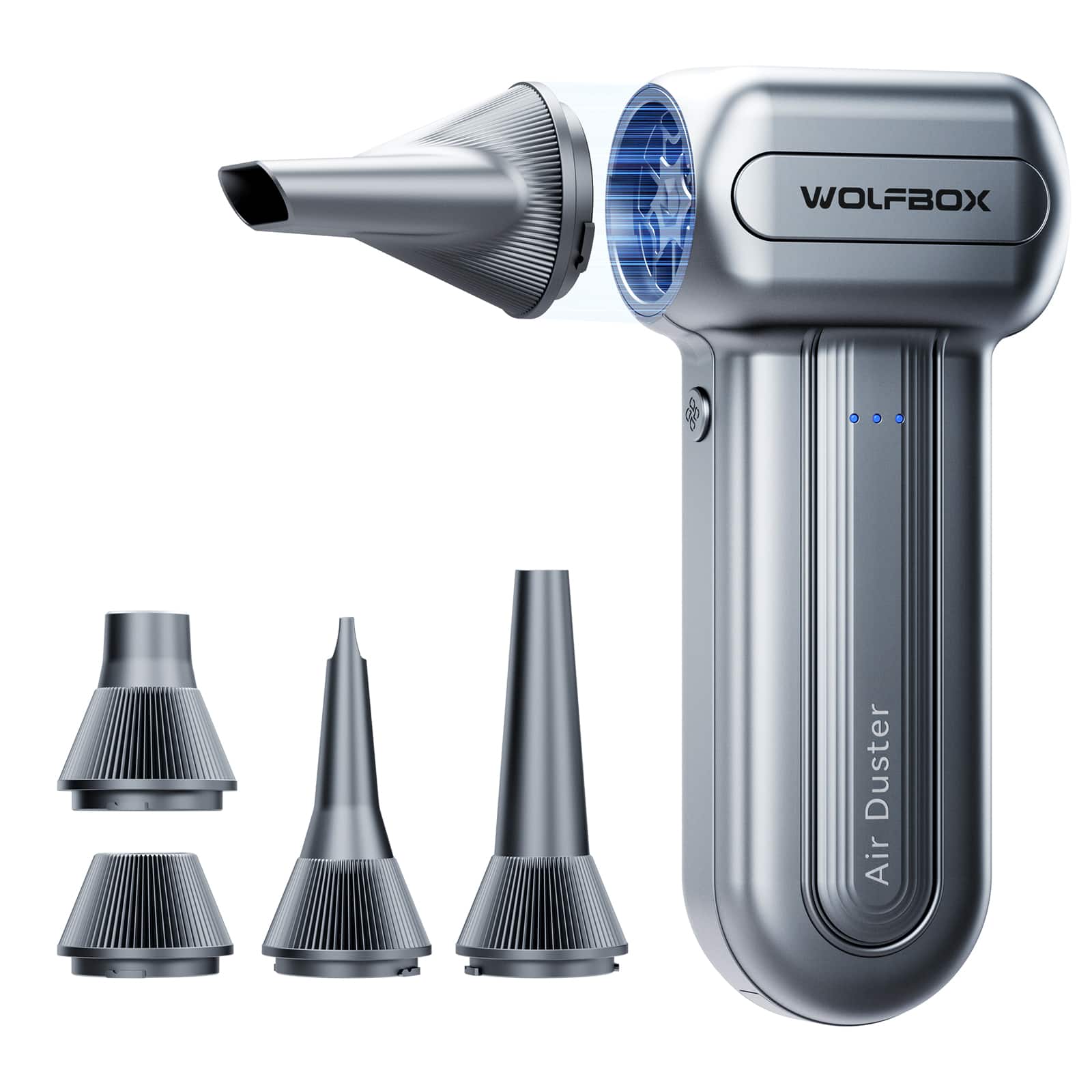 WOLFBOX - Compressed Air Duster DF60, 110000RPM Electric Air Duster, 3-Gear Rechargeable Cordless Air Blower, Fast Charge - Gray price history on PriceWatchPro