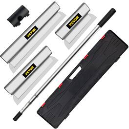 VEVOR - Skimming Blade Set,25+40+60 cm Blades + 35"-78" Extension Handle,European Stainless Steel Construction Knife - Silver