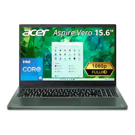 Acer - Aspire Vero 15.6" Laptop Intel Core i5-1335U 1.30GHz 8GB RAM 512GB SSD W11H | AV15-53P-52PG | NX.KN5AA.001 - Green