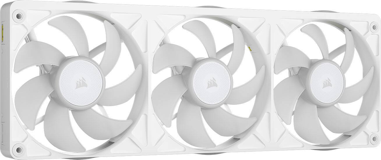 Alt View 7. CORSAIR - iCUE LINK RX360 II Unified Frame RGB PWM Fans with iCUE LINK System Hub - White - White.