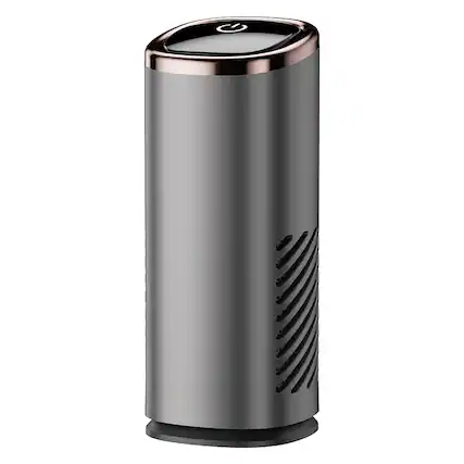Front. Cluzine - Car Air Purifier, HEPA Filter, 3-Speed Touch Control, USB Powered, with Aromatherapy for Vehicle.