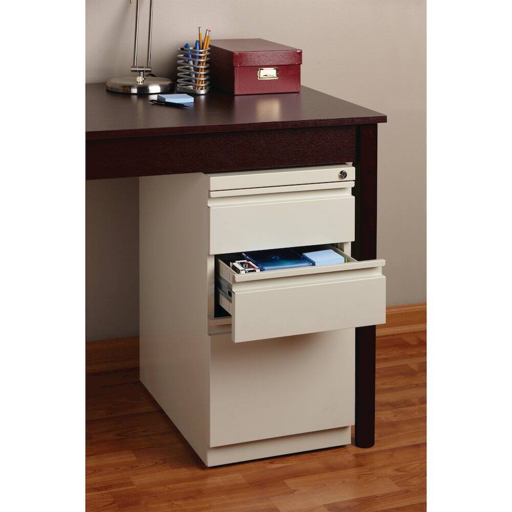 Alt View 6. Hirsh - Hirsh 20" Deep Mobile Pedestal File Cabinet 3 Drawer Box-Box-File, Putty - Beige.
