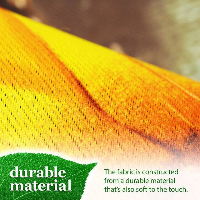 The fabric is constructed from a durable material that's also soft to the touch.