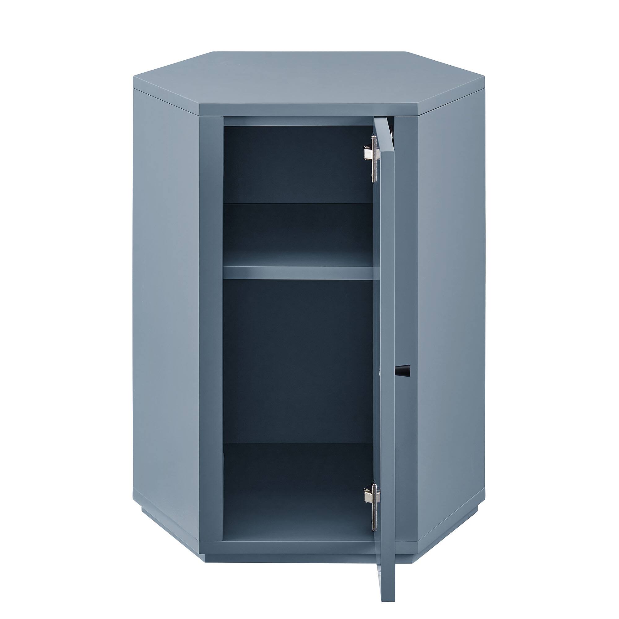 Alt View 6. Modway - Kade Faceted Semi-Gloss Side Table by Modway - Stillwater Blue.