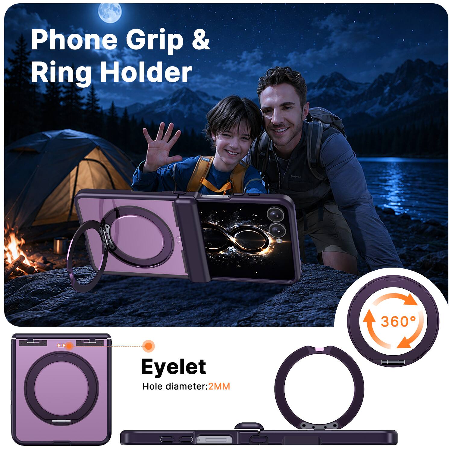 Phone Grip & Ring Holder

360°

Eyelet Hole diameter: 2MM
