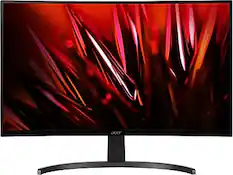 Front. Acer - Nitro 27" Curved FHD 180 Hz LED Gaming Monitor, Black - Black.