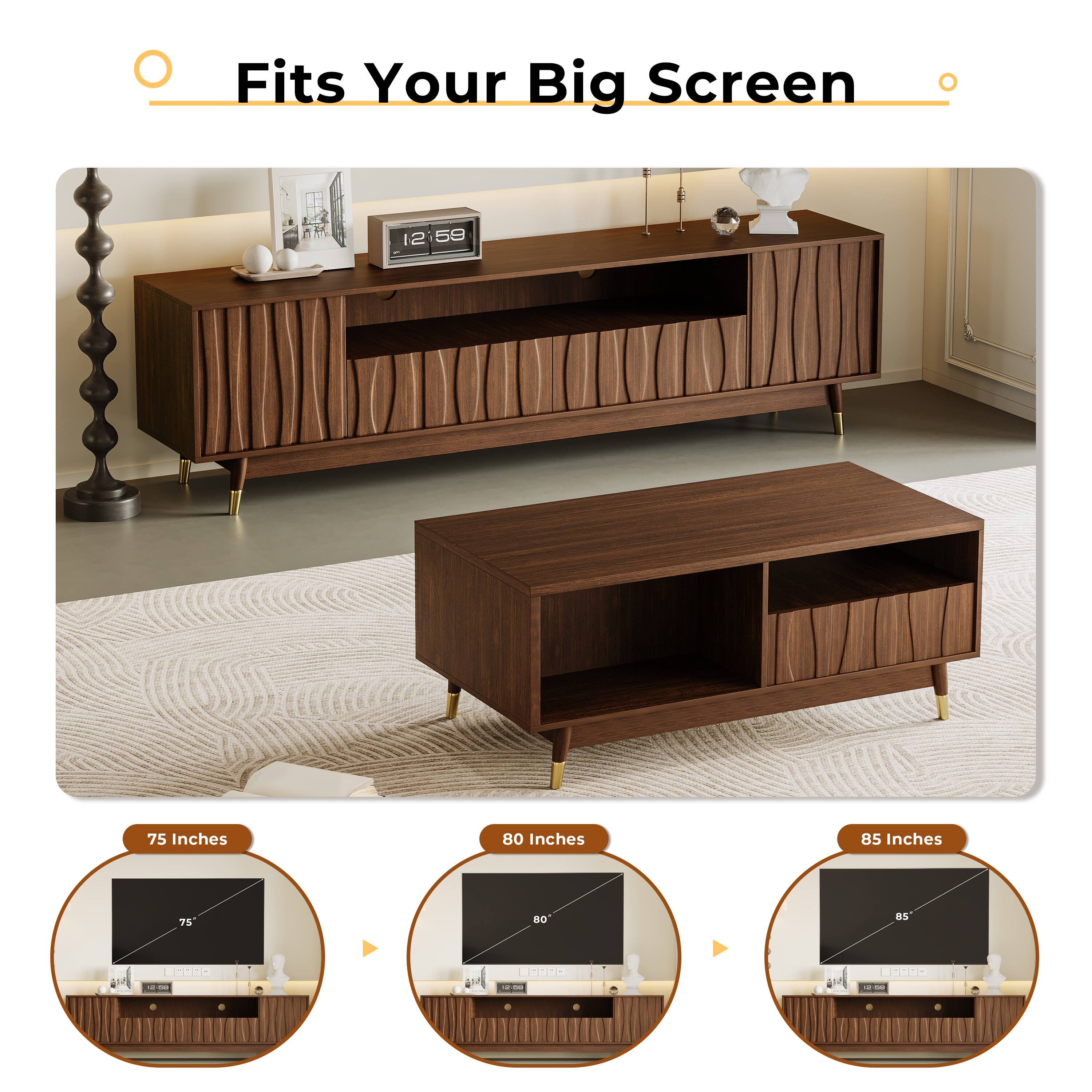 Fits Your Big Screen

75 Inches

80 Inches

85 Inches