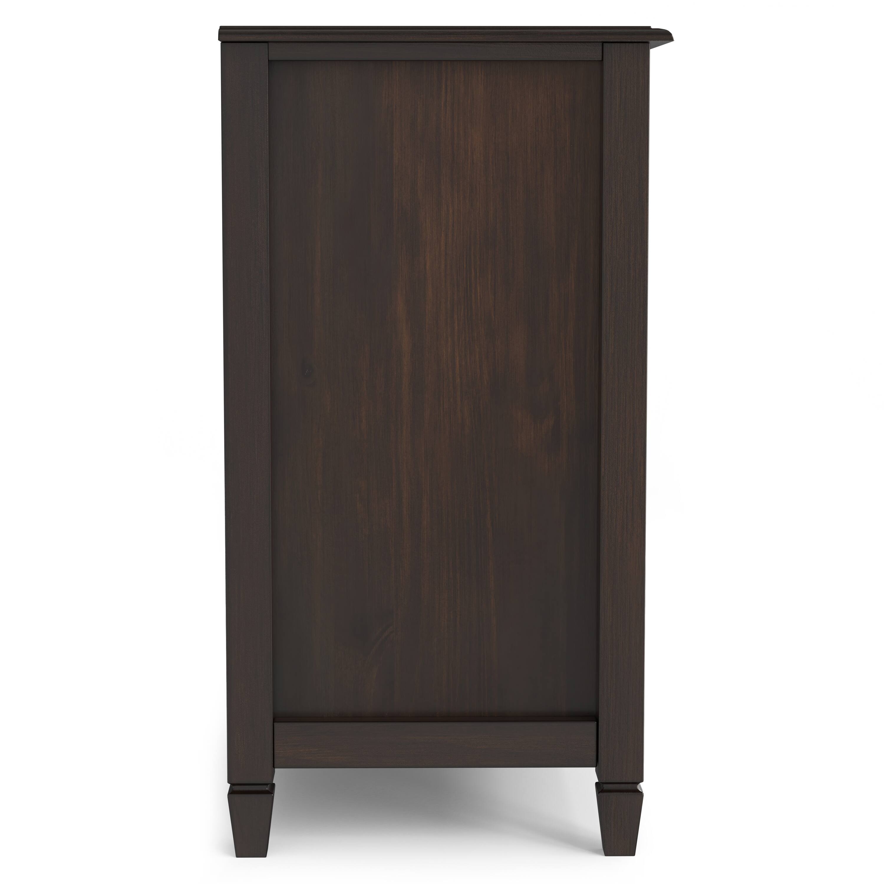 Alt View 8. Simpli Home - Connaught SOLID WOOD 60 inch Wide Traditional Wide Storage Cabinet Buffet in Chestnut Brown - Chestnut Brown.