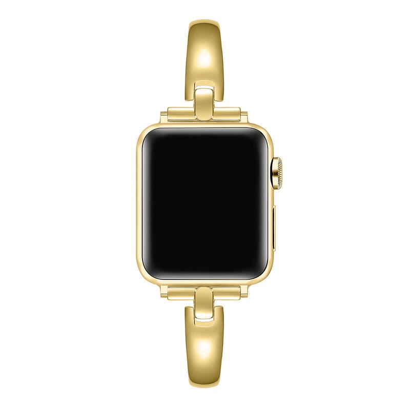 Back. Posh Tech - Alexis Stainless Steel Bracelet Band for Apple Watch - Gold.
