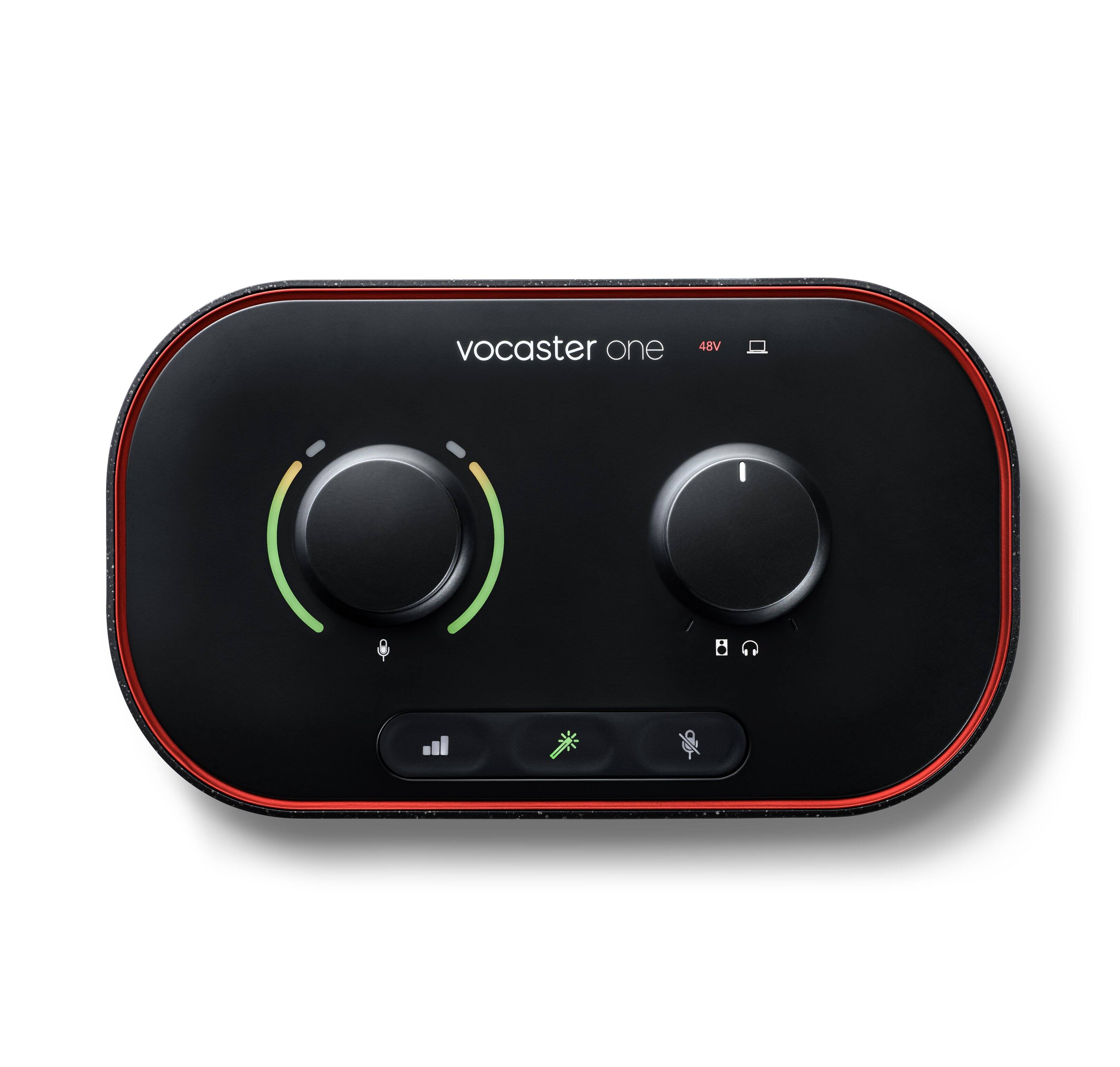 Alt View 11. Focusrite - Vocaster One USB audio interface for solo podcasts - record broadcast quality with ease! - Black.
