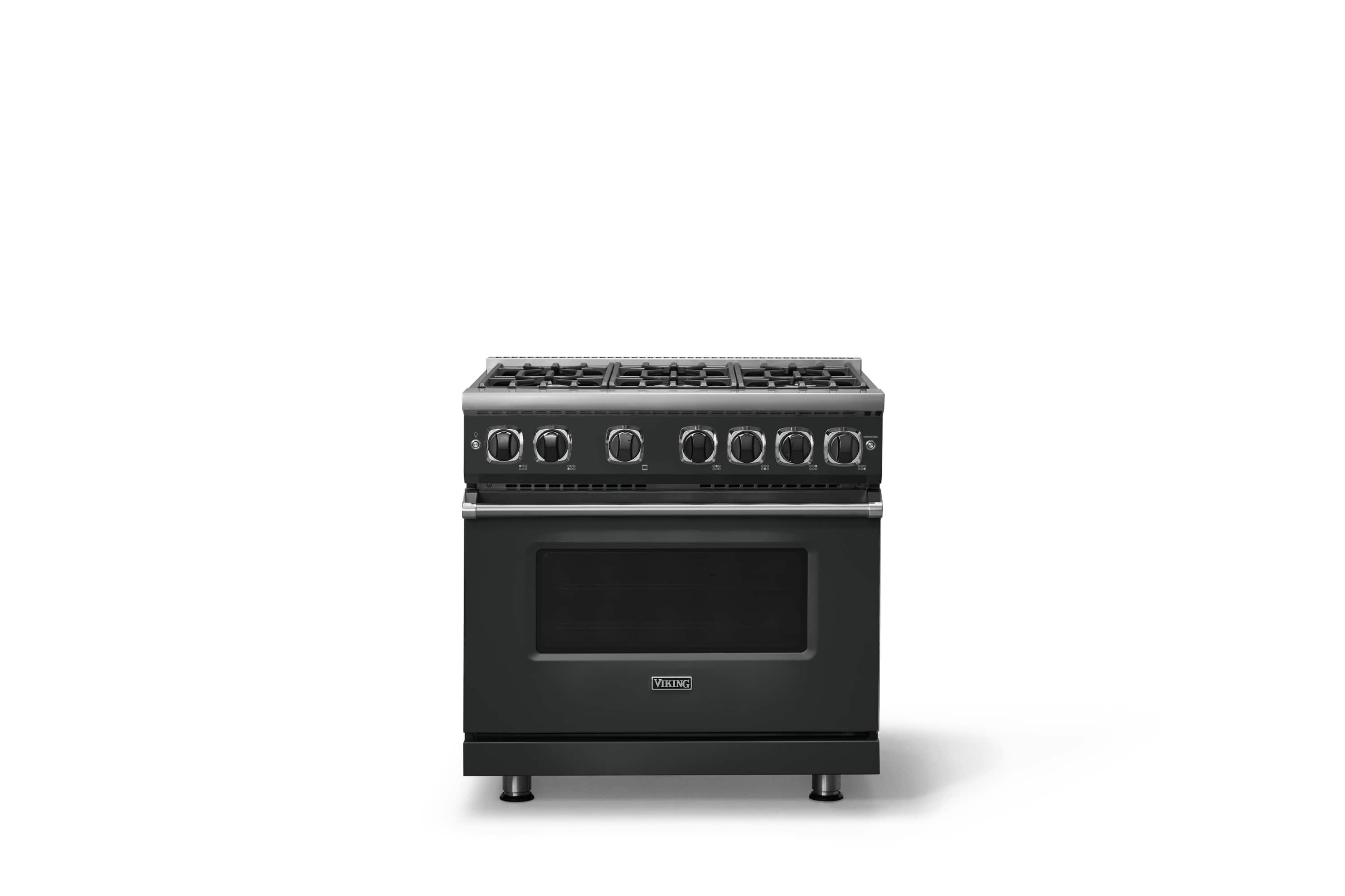 Viking - Pro 7 Series 5.6 Cu. Ft. Freestanding Sealed 4 Burner Gas Convection Range - Antique Bronze - Antique Bronze