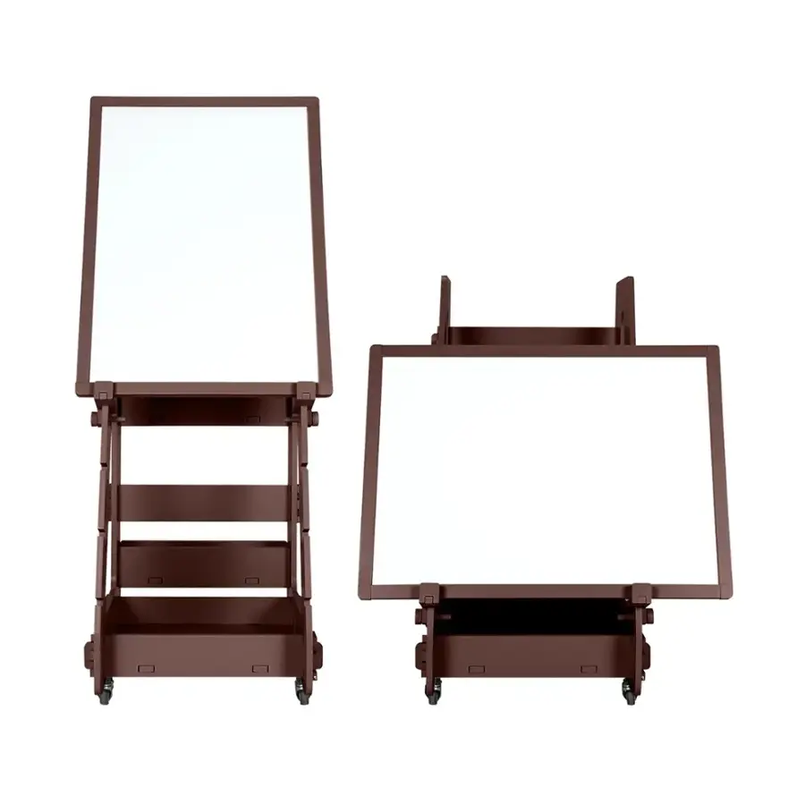 Alt View 19. Costway - Kids' Standing Art Easel Dry-Erase Board Double Sided Chalkboard - Coffee.