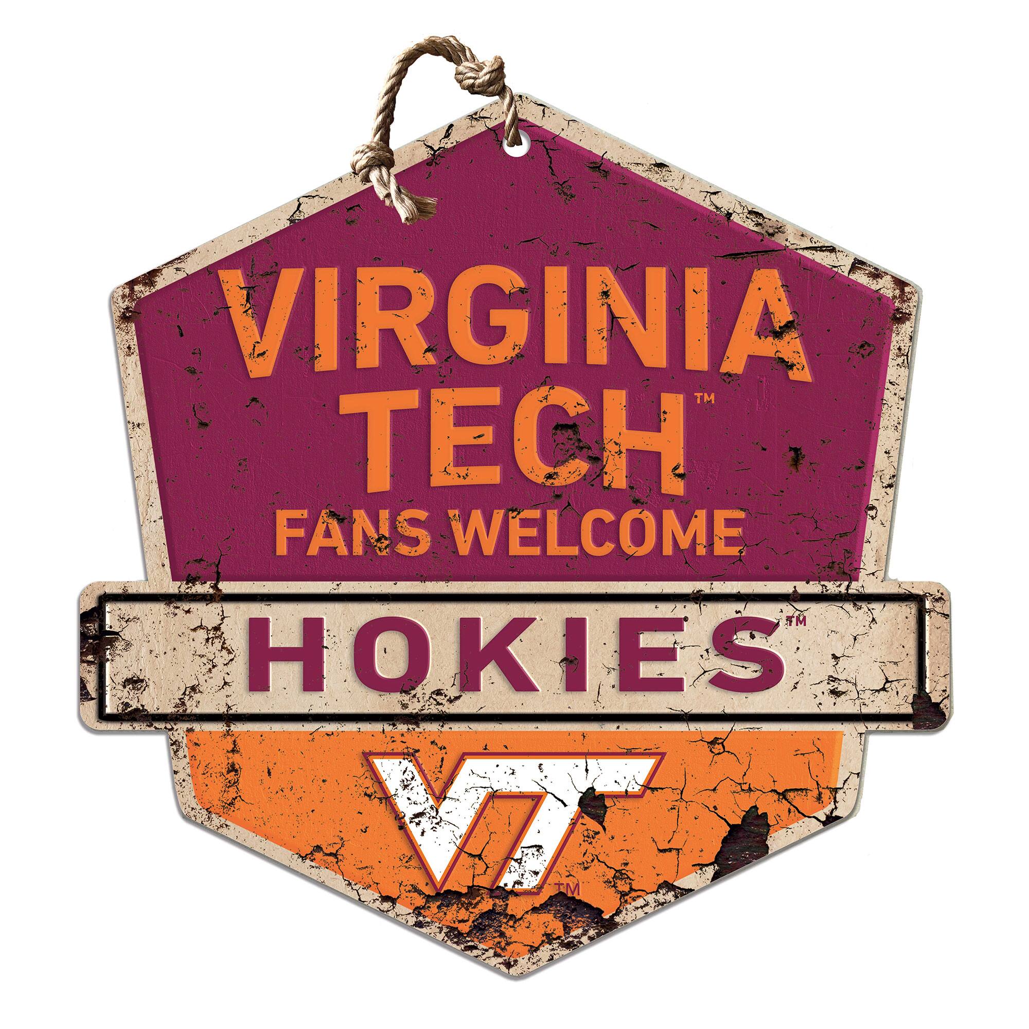 Virginia Tech Hokies Fans Welcome Sign