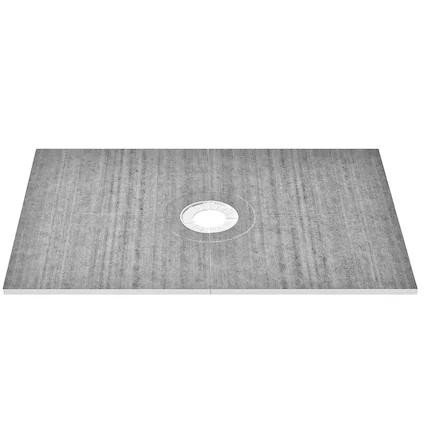 Front. VEVOR - Shower Curb Kit, 48"x72" Shower Pan Kit with 6.3" Central Drain, Lightweight EPS Shower Installation Kits - Gray.