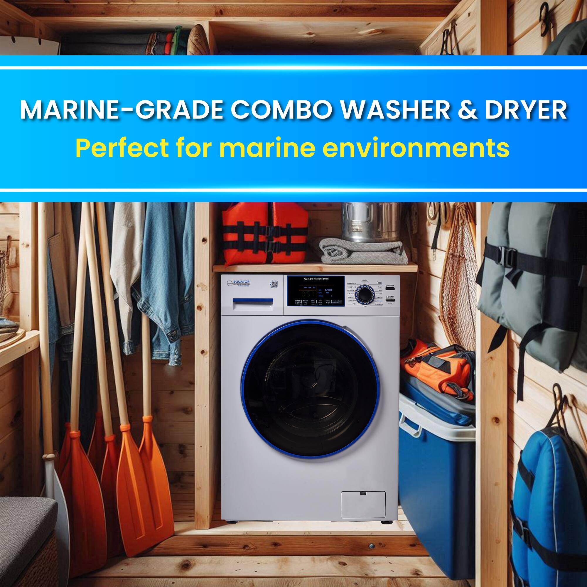 MARINE-GRADE COMBO WASHER & DRYER Perfect for marine environments e