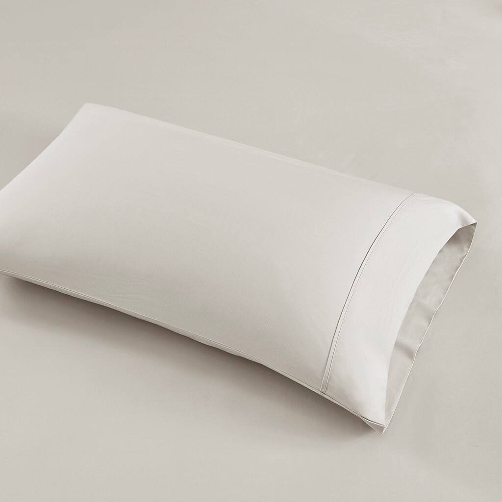 Alt View 3. Gracie Mills - Gracie Mills Nora 300 Thread Count Sateen Weave Organic Cotton Deep Pocket Sheet Set - Ivory.