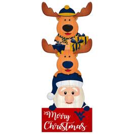 Fan Creations - West Virginia Mountaineers 31'' Santa Stack Leaner - Multicolor