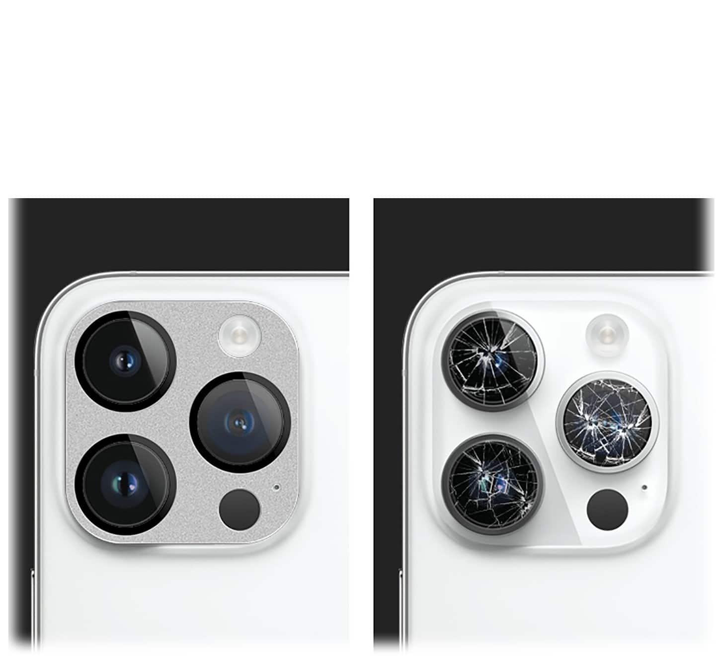 Alt View 12. SaharaCase - ZeroDamage Camera Lens Protector for Apple iPhone 14 Pro and iPhone 14 Pro Max (2-Pack) - Silver.