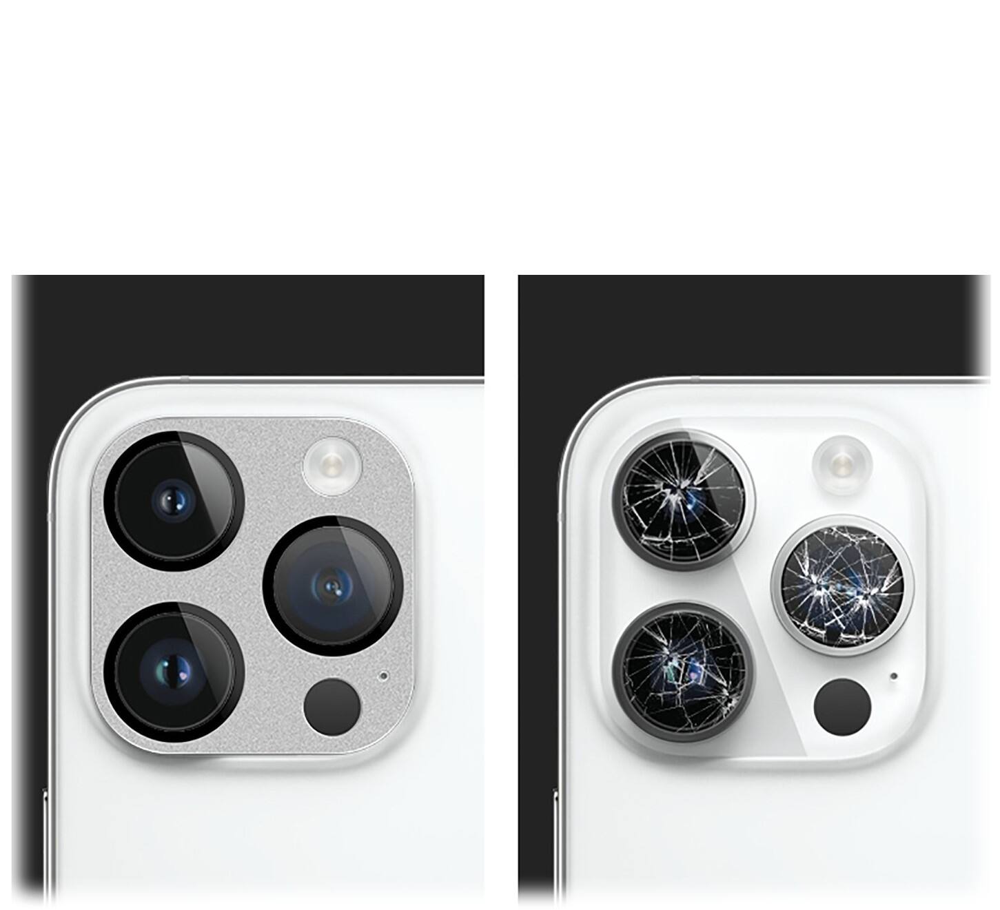 Alt View 12. SaharaCase - ZeroDamage Camera Lens Protector for Apple iPhone 14 Pro and iPhone 14 Pro Max (2-Pack) - Silver.