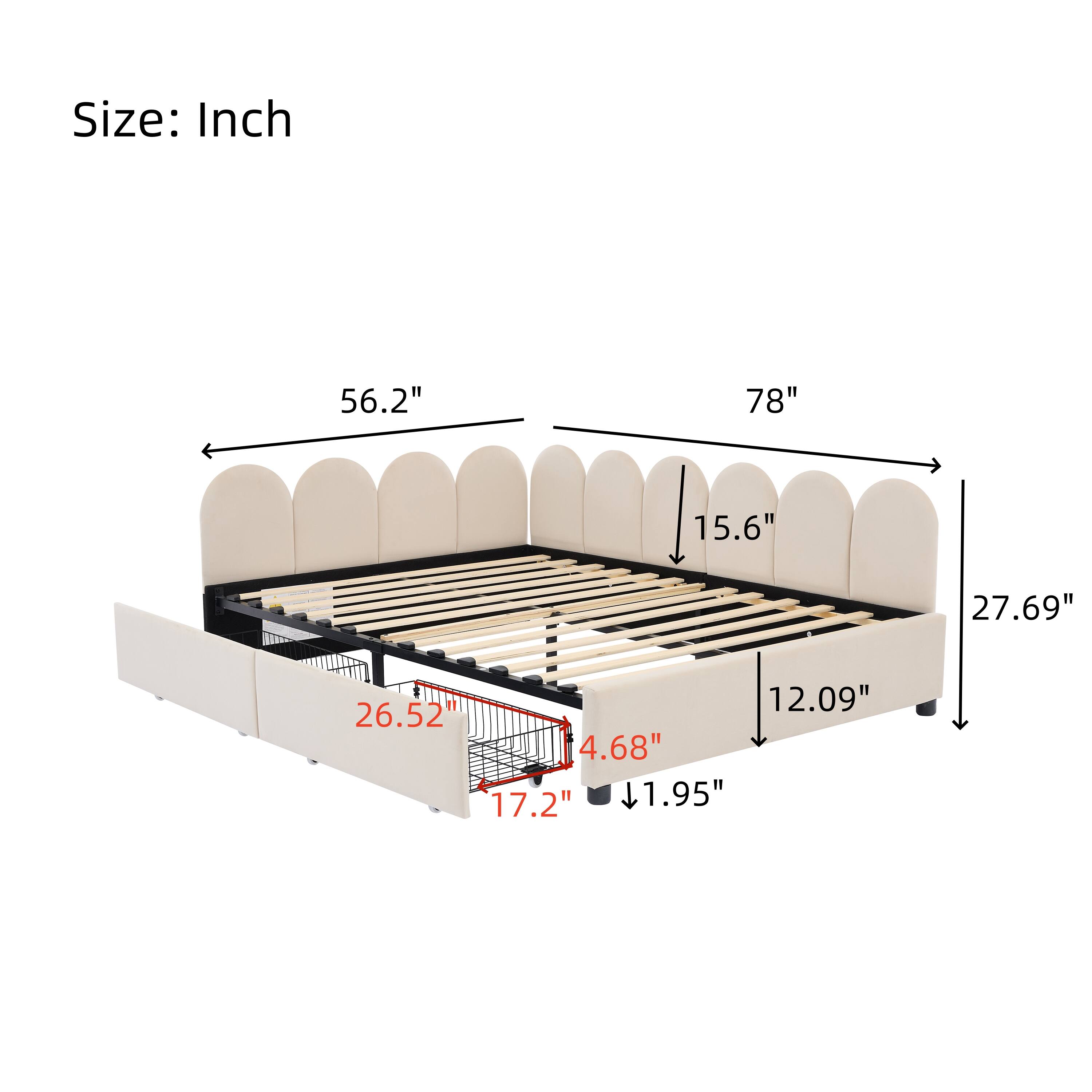 Size: Inch

- 56.2"
- 78"
- 15.6"
- 27.69"
- 12.09"
- 26.52"
- 4.68"
- 17.2"
- 1.95"