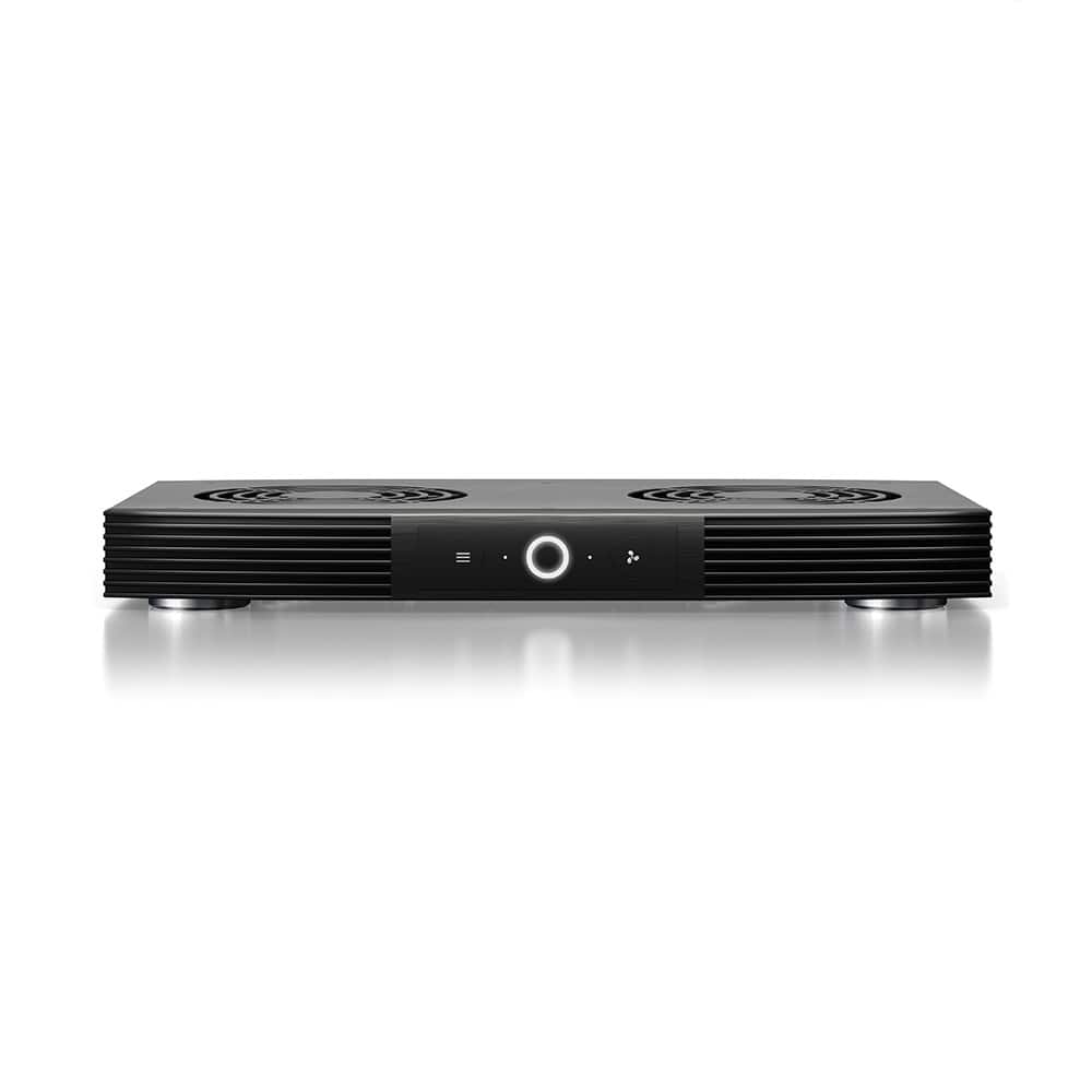 AC Infinity - AIRCOM S7, AV Receiver Cooling Fan with Thermal Trigger, 12" Top Exhaust - Black