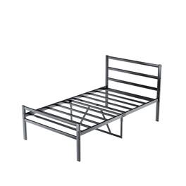 Ecooso - Metal Platform Bed frame with Headboard, Sturdy Metal Frame, No Box Spring Needed(Twin) - Black