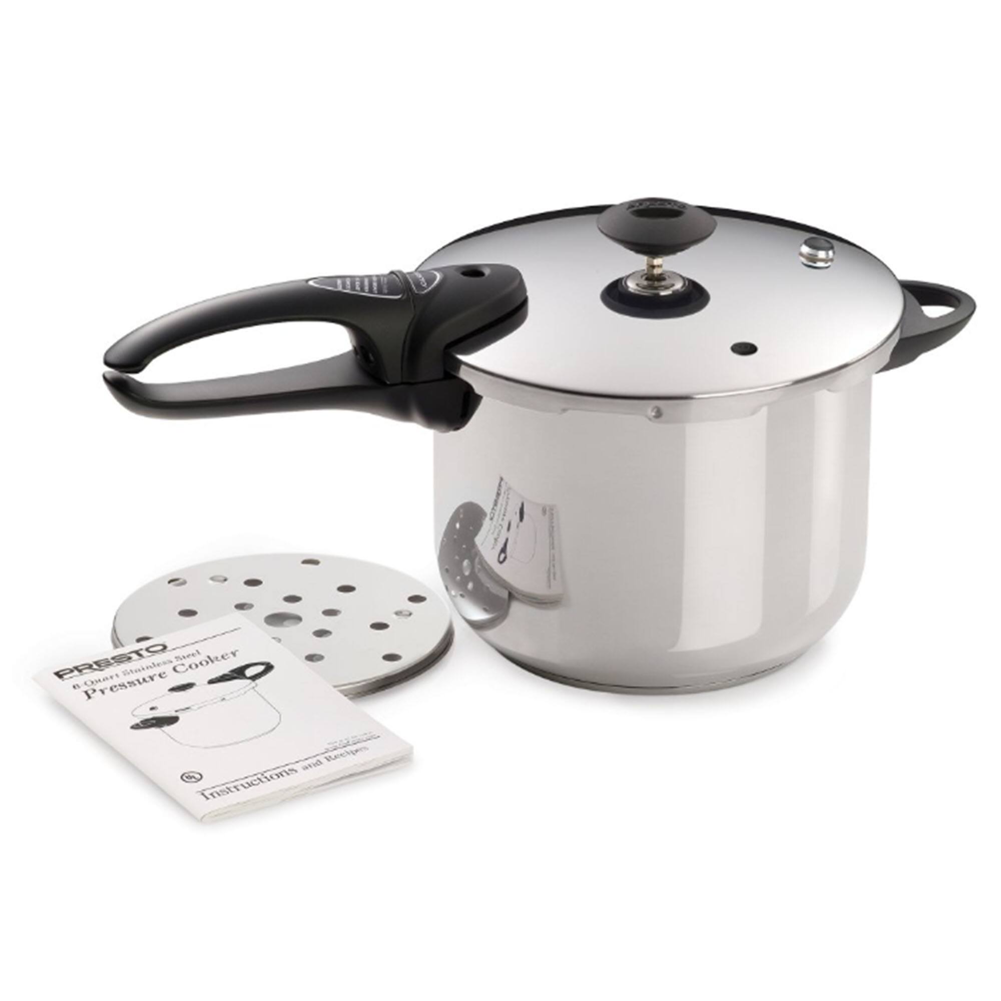 PRESTO Cooker Stainless Steel Pressure Cooker and Recipe Instructions