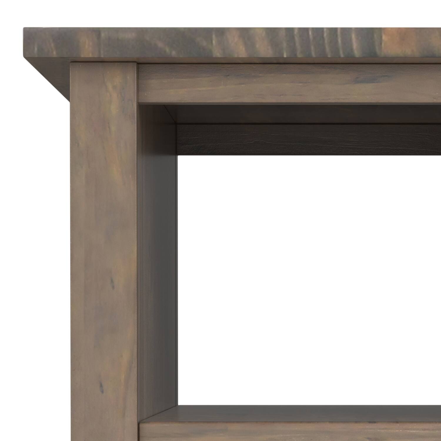 Alt View 5. Simpli Home - Ela SOLID WOOD 14 inch Wide Rectangle Transitional Narrow End Table in Smoky Brown - Smoky Brown.